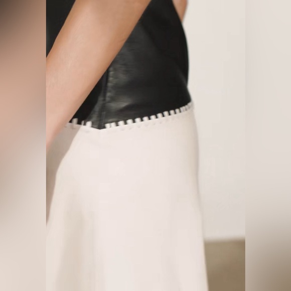ZARA GENUINE LEATHER ASYMMETRIC DRESS LIMITED EDITION SZ XS - Picture 7 of 13